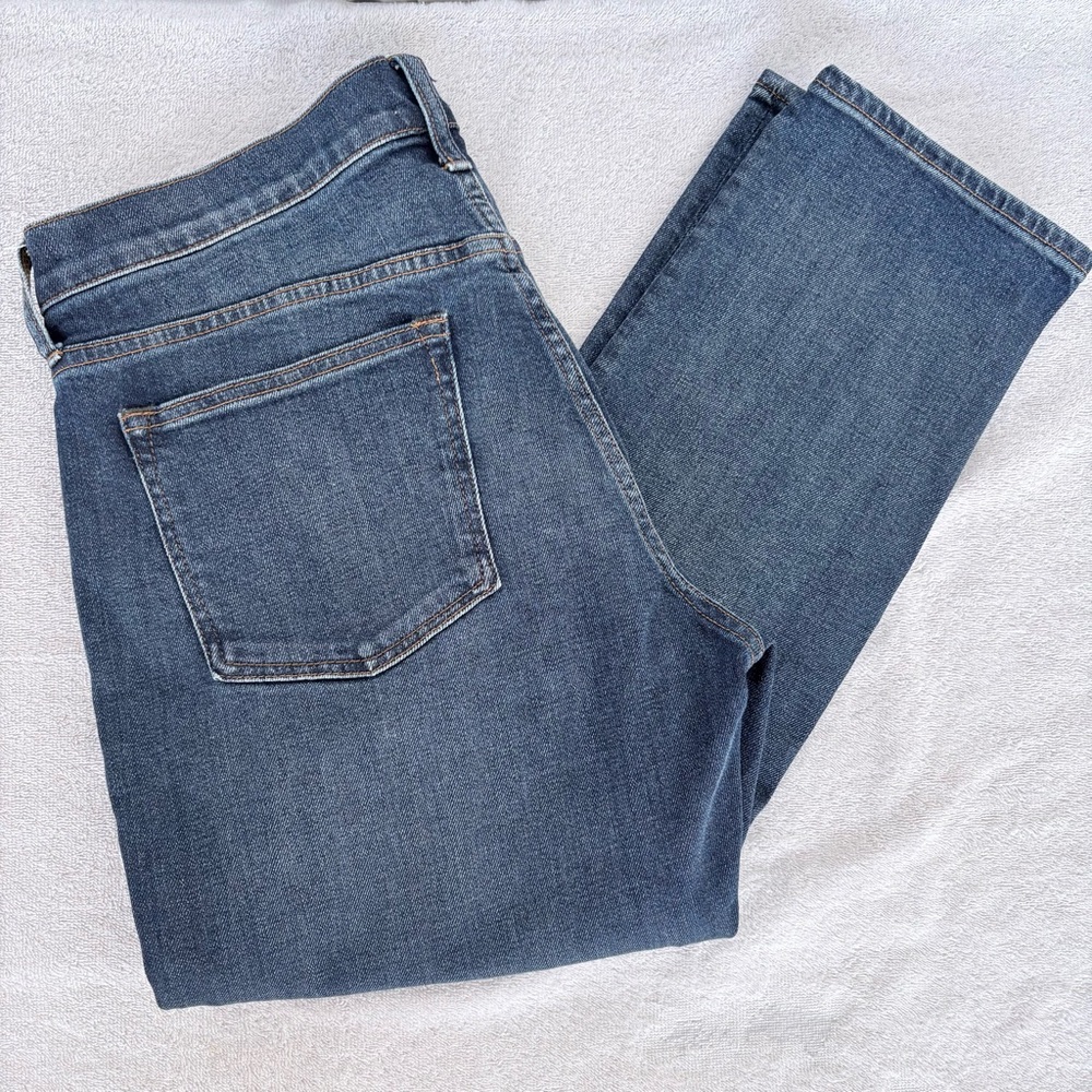 J. Crew 484 Slim Men's Straight Indigo Kurabo Japanese Cotton Jeans Sz 34x33 - Picture 2 of 14